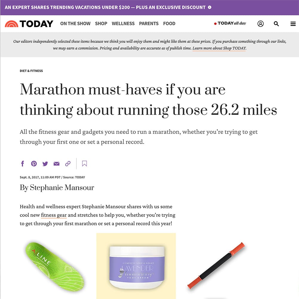 Today.com — Marathon must haves if you are thinking about running those 26.2 miles