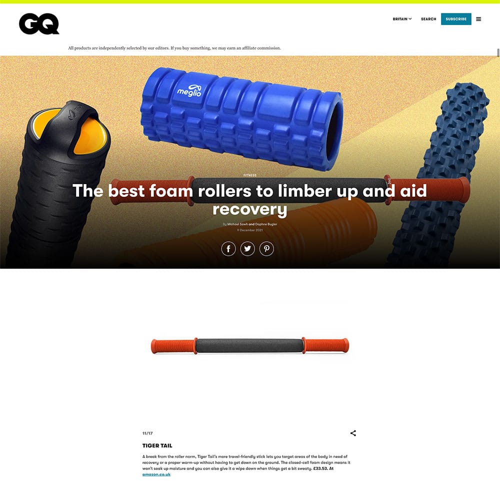 GQ – The best foam rollers to limber up and aid recovery