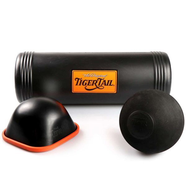 The Back Muscle Care Kit Featuring The Big One Foam Roller, The Curve Ball and The Tiger Ball 5.0 to work out muscle knots and relieve sore muscles in the back, shoulders, glutes, and other hard-to-reach muscles.