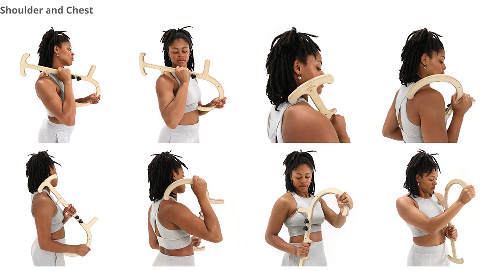 The Tiger Massage Hook is a great way to relieve shoulder and chest muscle