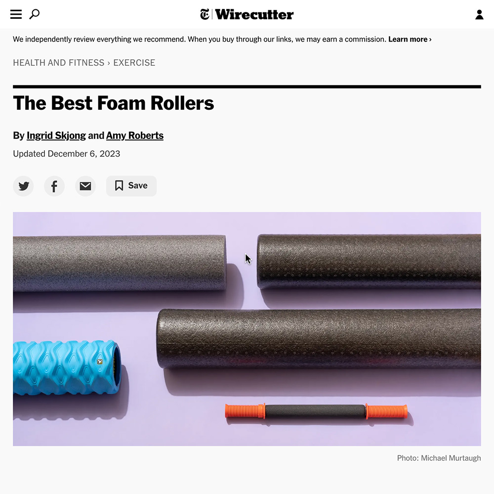 New York Times Wirecutter — The Best Foam Rollers