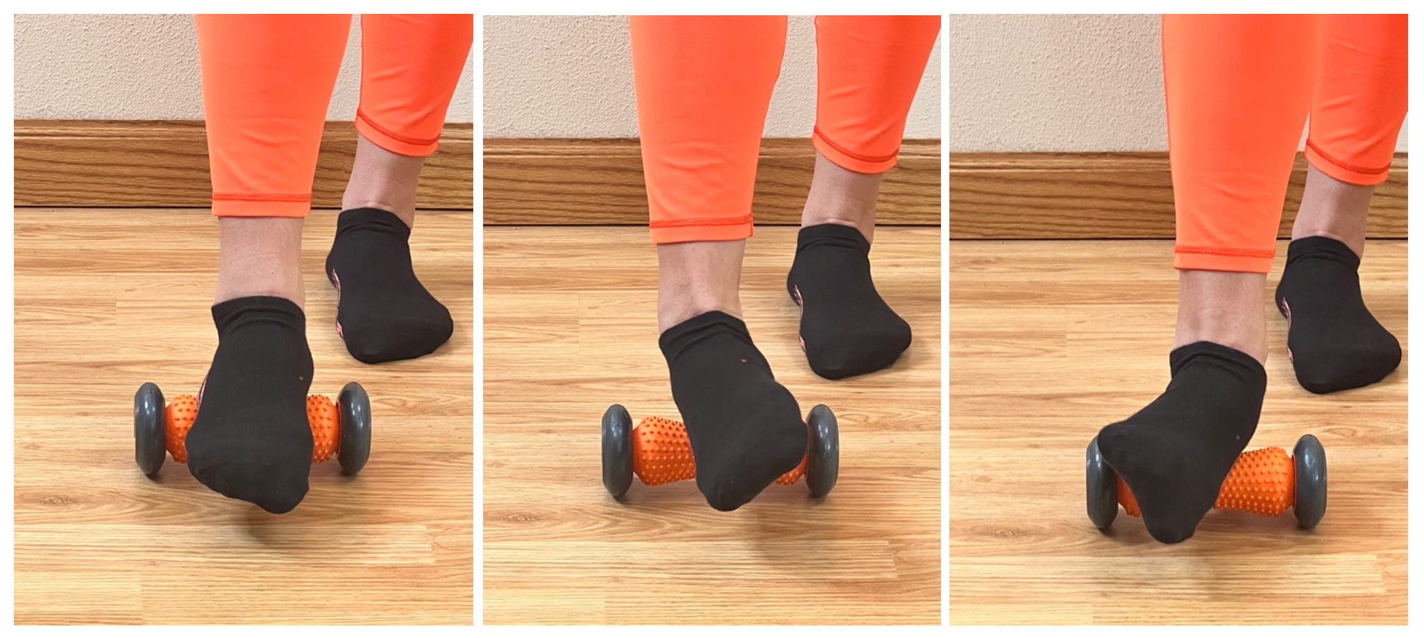 Roll the bottom of the foot using the Tiger Tail Footsie