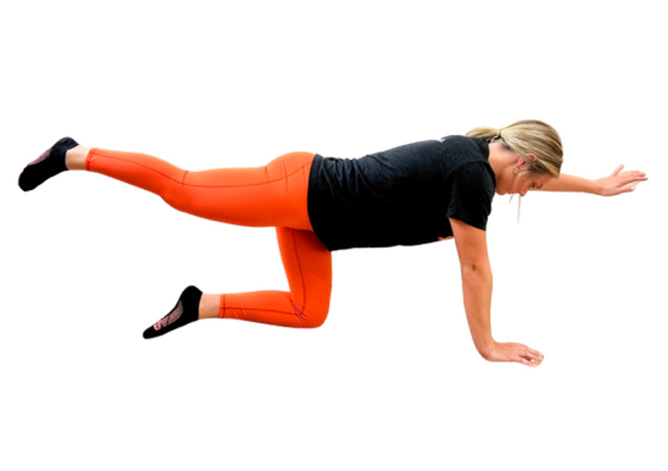 Bird-Dog Exercise to promote spinal stability and control