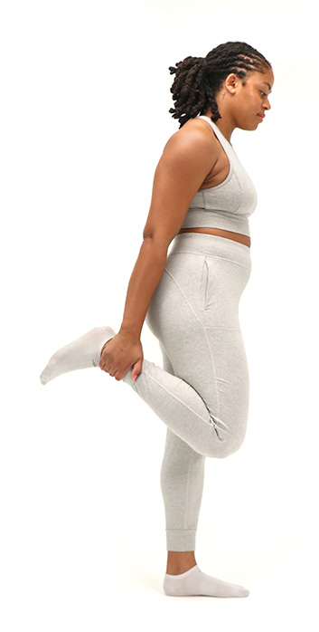 Standing Quad Stretch Side View