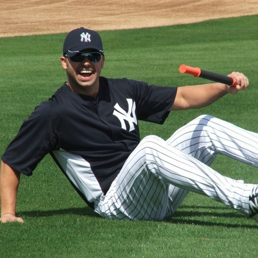 Nick Swisher warming up with Tiger Tail