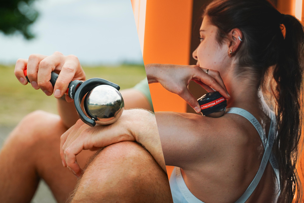 The Tiger Ball ICE or Knotty Tiger ICE can accelerate recovery by reducing swelling and numbing discomfort while simultaneously working out muscle tension.