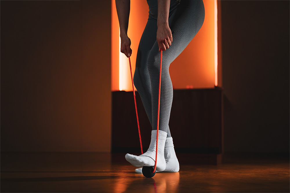 Tiger Ball 2.6 can work for knots in back, a knot in calf muscle, a knot in leg, or plantar fascia if you roll your foot over it.